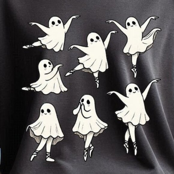 Kute Ballet Ghost Shirt, Ballet Dancer, Spooky Dance Teacher Shirt - Picture 3 of 3